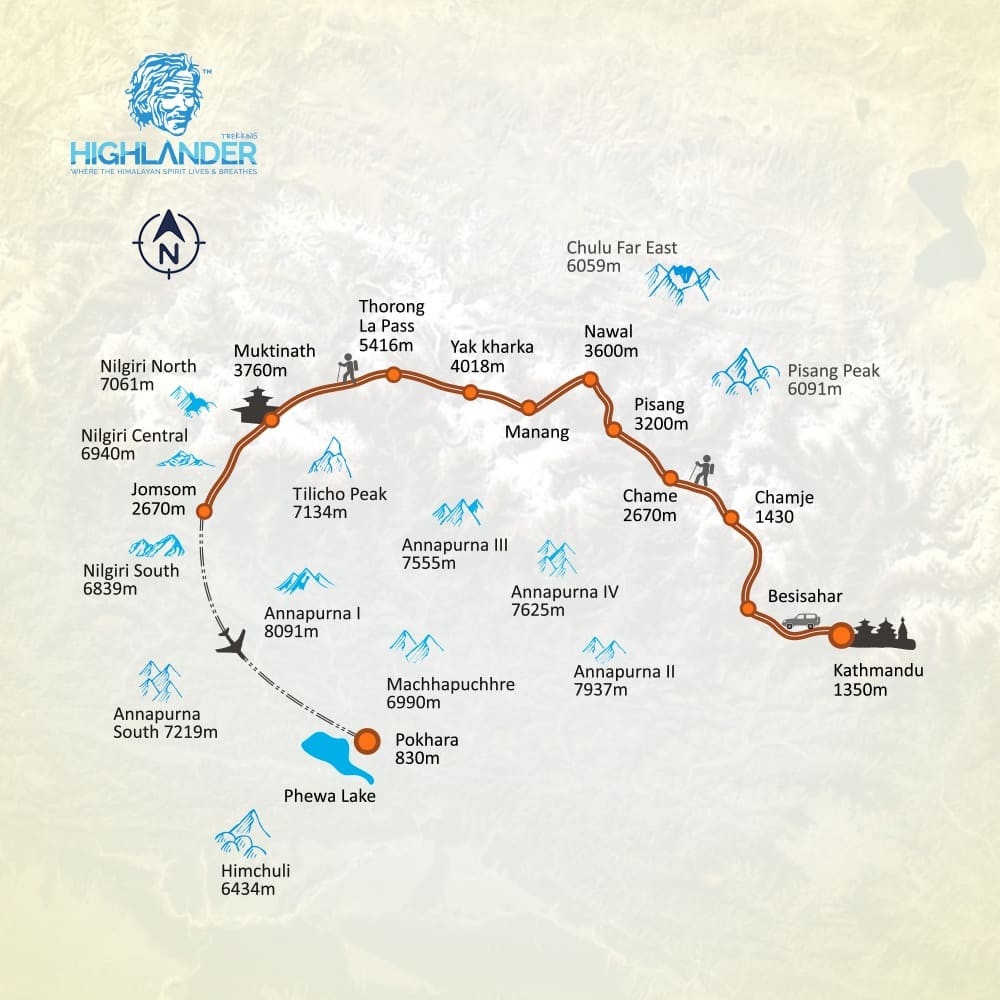 Annapurna Half Circuit map