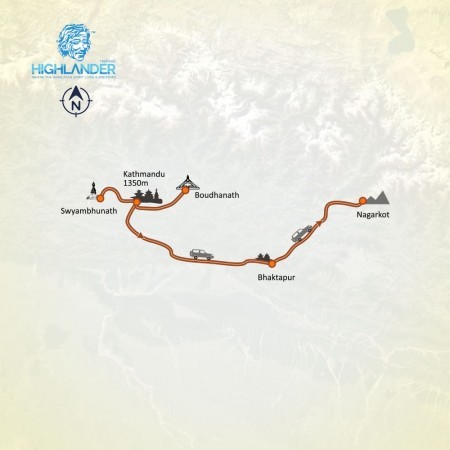 Kathmandu Highlights map