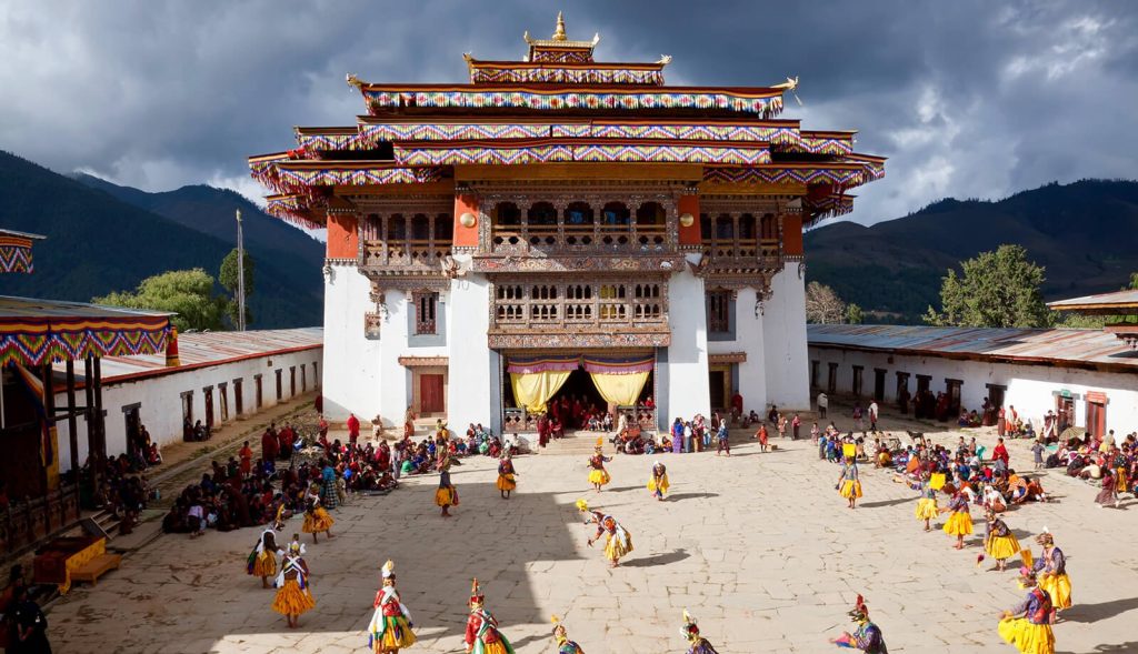 Monastery and Gangtey valley